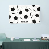 Voetbal Football Gepersonaliseerde naam Birthday Spandoek (Beurs)
