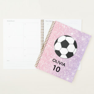 Voetbal Football gepersonaliseerde naam en nummer Planner