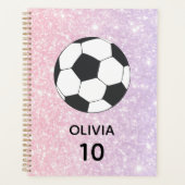 Voetbal Football gepersonaliseerde naam en nummer Planner (Voorkant)