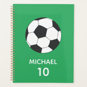 Voetbal Football gepersonaliseerde naam en nummer  Planner