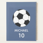 Voetbal Football gepersonaliseerde naam en nummer Planner (Achterkant)
