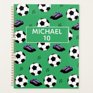 Voetbal Football gepersonaliseerde naam en nummer  Planner