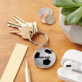Voetbal Football Gepersonaliseerde Sleutelhanger