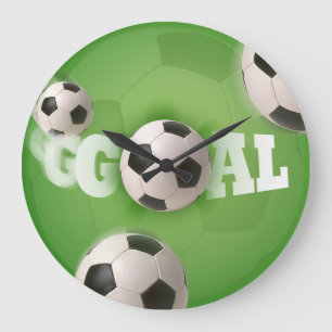 voetbal Football Goal - Wall Clock Grote Klok