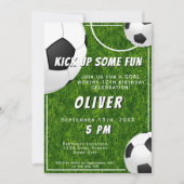 Voetbal Football Grass Sport Kids Verjaardag Kaart (Voorkant)