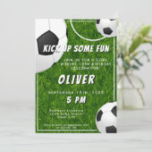 Voetbal Football Grass Sport Kids Verjaardag Kaart (Staand voorkant)