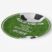 Voetbal Football Grass Sport Kids Verjaardag Papieren Bordje (Gekanteld)