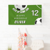 Voetbal Football Grass Sport Kids Verjaardag Spandoek (Insitu)