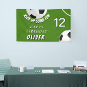 Voetbal Football Grass Sport Kids Verjaardag Spandoek (Beurs)