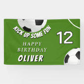 Voetbal Football Grass Sport Kids Verjaardag Spandoek (Horizontaal)