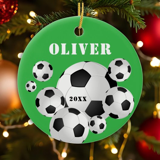 Voetbal Football Groene Sport Kinder Keepsake Keramisch Ornament