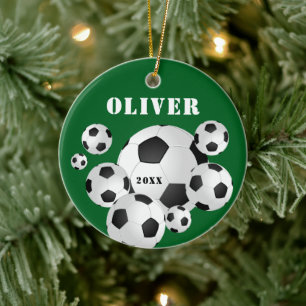 Voetbal Football Groene Sport Kinder Keepsake Keramisch Ornament