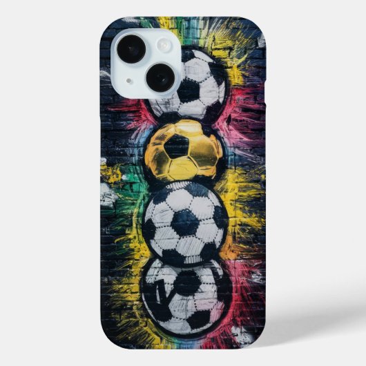 Voetbal Football iPhone Case Telefoon Beschermend  (Achterkant)
