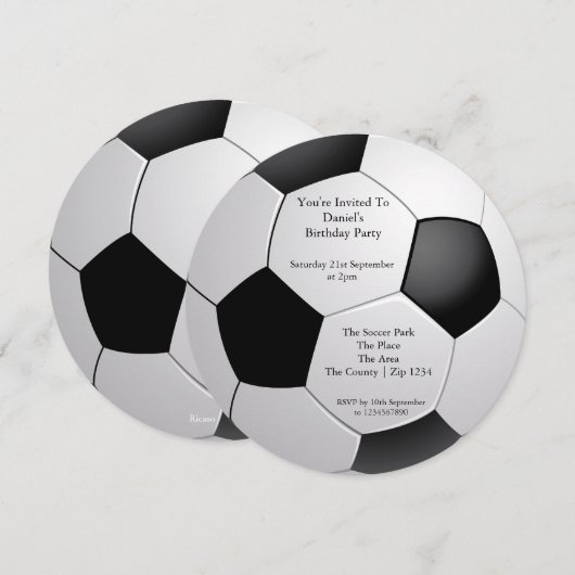 Voetbal/Football Kaart (Voorkant / Achterkant)