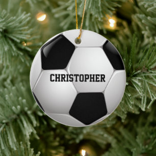 Voetbal  Football Keramisch Ornament