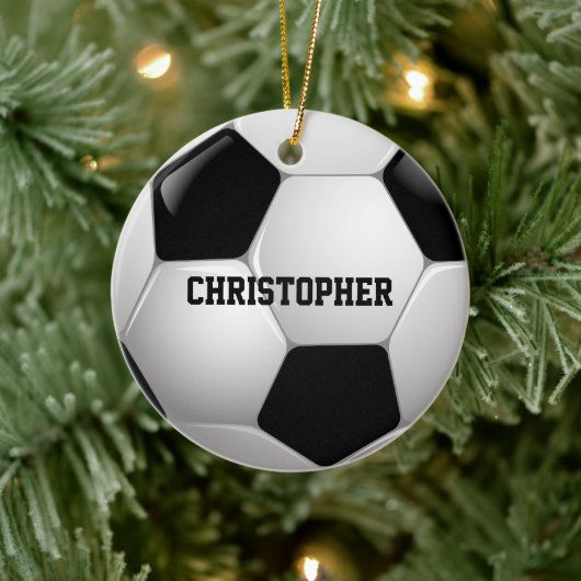Voetbal  Football Keramisch Ornament (Boom)