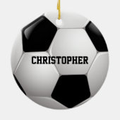 Voetbal  Football Keramisch Ornament (Achterkant)