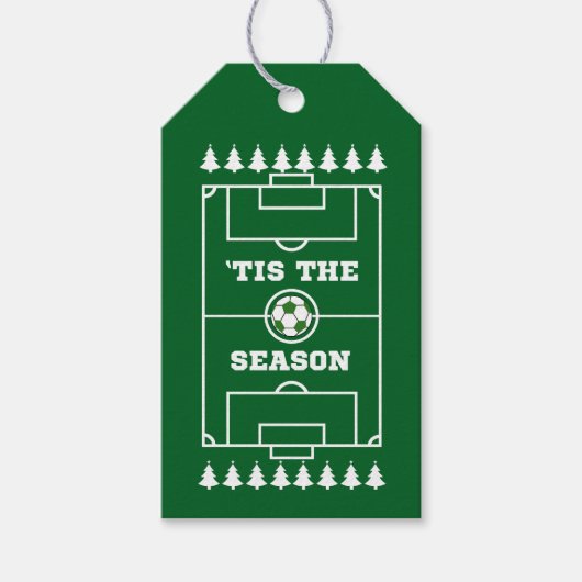 VOETBAL FOOTBALL KERSTMIS CADEAULABEL (Voorkant)