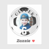 Voetbal Football Kids Verjaardag Leeftijd Foto Sticker (Vel)