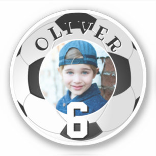 Voetbal Football Kids Verjaardag Leeftijd Foto Sticker