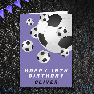 Voetbal Football Kinder Boy Happy Birthday Kaart