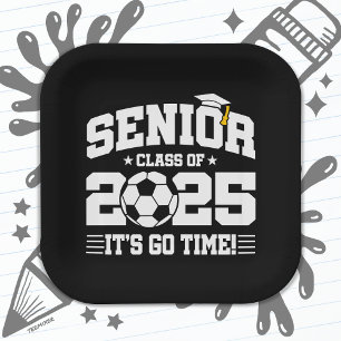 Voetbal Football Klasse 2025 Afstuderen Senior 202 Papieren Bordje