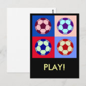 Voetbal/Football kunst Briefkaart (Voorkant / Achterkant)