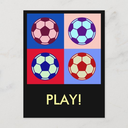 Voetbal/Football kunst Briefkaart (Voorkant)