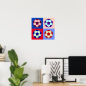 Voetbal/Football kunst Poster (Thuiskantoor)