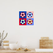 Voetbal/Football kunst Poster (Keuken)