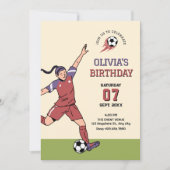 Voetbal football meisje kaart (Voorkant)