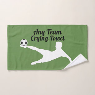 Voetbal/Football met handdoek Uw team en Kleur