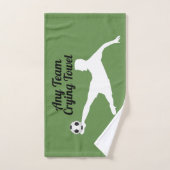 Voetbal/Football met handdoek Uw team en Kleur (Handdoek)