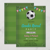Voetbal football onthult genderuitnodiging kaart (Voorkant / Achterkant)