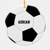 Voetbal Football op maat Keramisch Ornament (Achterkant)