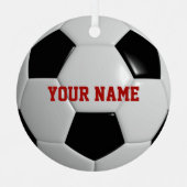 Voetbal Football op maat Metalen Ornament (Voorkant)