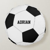 Voetbal Football op maat Rond Kussen (Achterkant)