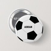 Voetbal Football op maat Ronde Button 5,7 Cm (Voorkant /achterkant)