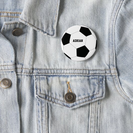 Voetbal Football op maat Ronde Button 5,7 Cm (In situ)