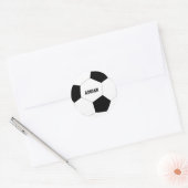 Voetbal Football op maat Ronde Sticker (Envelop)