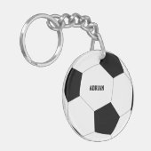Voetbal Football op maat Sleutelhanger (Voorkant Links)