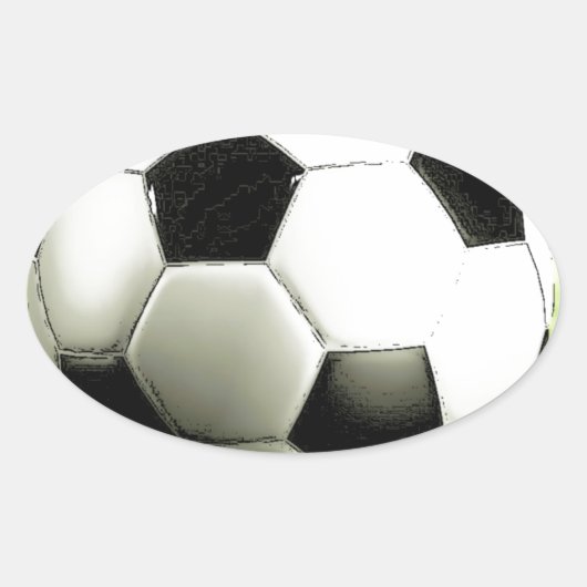 Voetbal - Football Ovale Sticker (Voorkant)