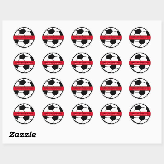 Voetbal Football Partij Ronde Sticker (Vel)