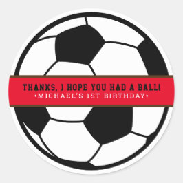 Voetbal Football Partij Ronde Sticker