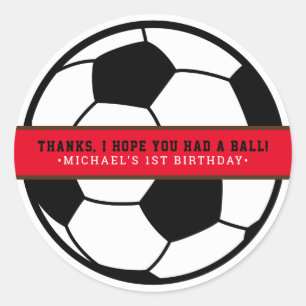 Voetbal Football Partij Ronde Sticker