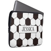 Voetbal | Football patroon jouw naam toevoegen Laptop Sleeve (Voorkant Rechts)