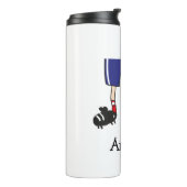 Voetbal Football Player Cartoon gepersonaliseerd Thermosbeker (Gedraaid links)