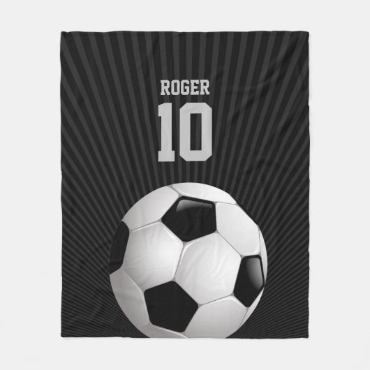  Voetbal | Football Player Fleece Deken (Voorkant)