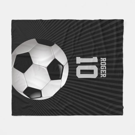  Voetbal | Football Player Fleece Deken (Voorkant (Horizontaal))