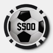 Voetbal  Football Pokerchips (Achterkant)